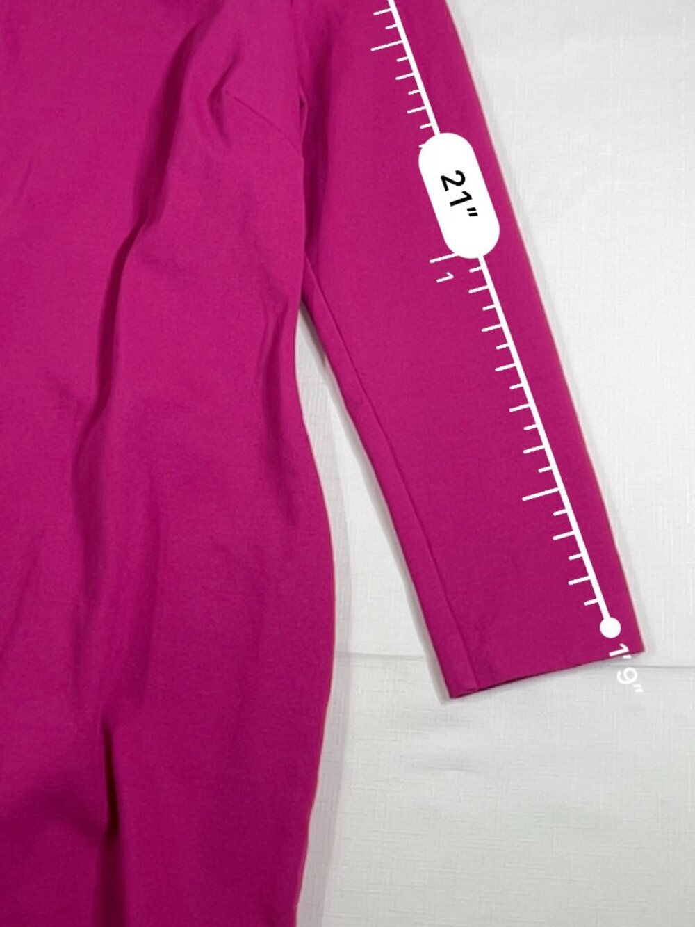 Banana Republic Fuchsia Sheath Work Party Dress Size 12 Back Zip Long Sleeve - Picture 12 of 12